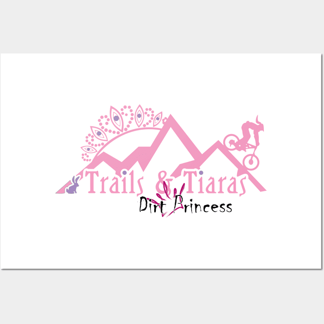 Trails & Tiaras Logo - Black Print Wall Art by Dirt Princess